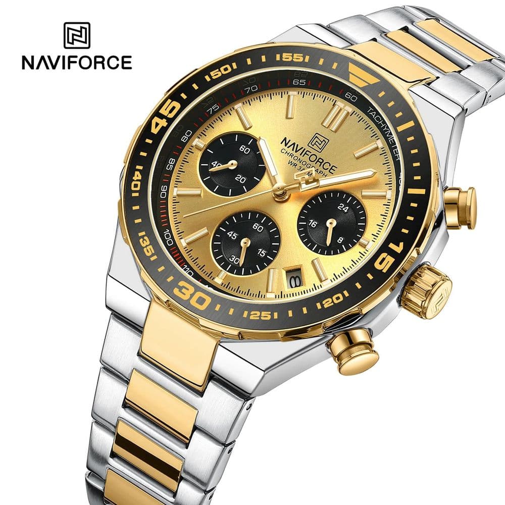 Reloj Naviforce Chrono Pioneer - Silver Golden NF 8049
