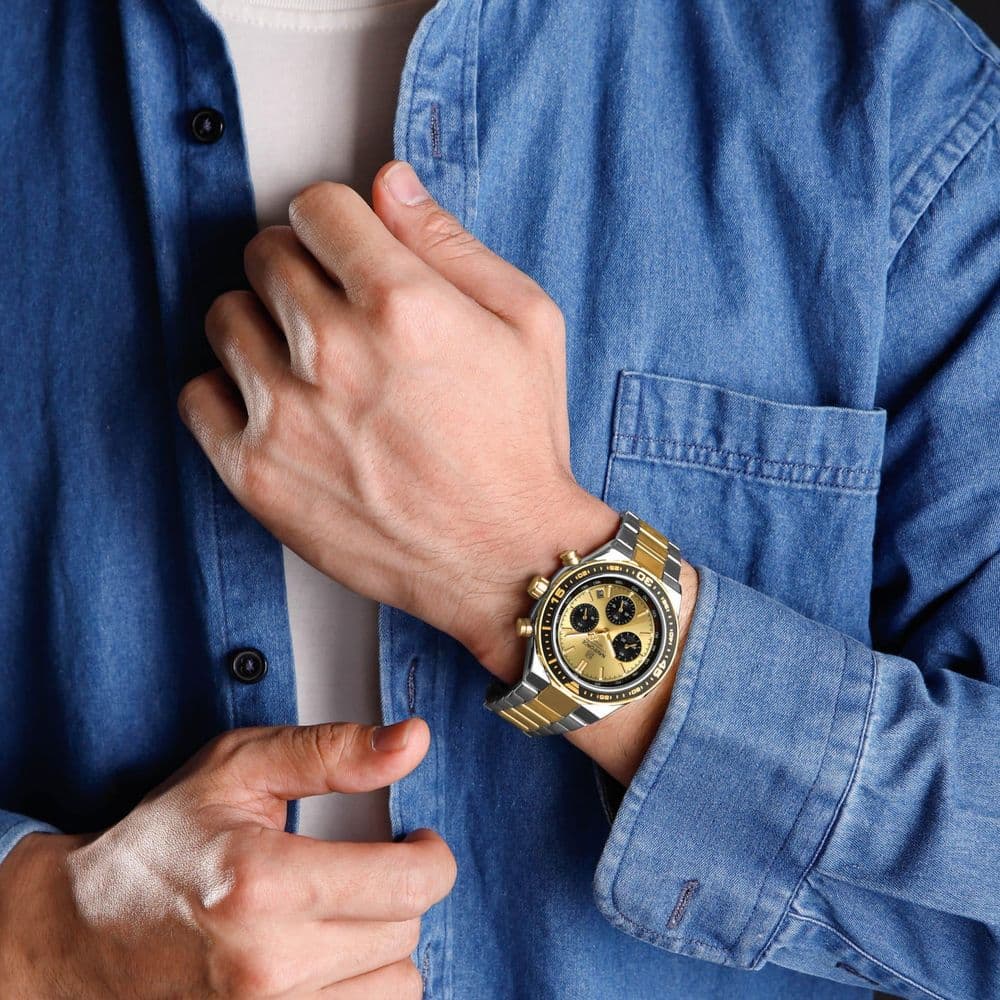 Reloj Naviforce Chrono Pioneer - Silver Golden NF 8049