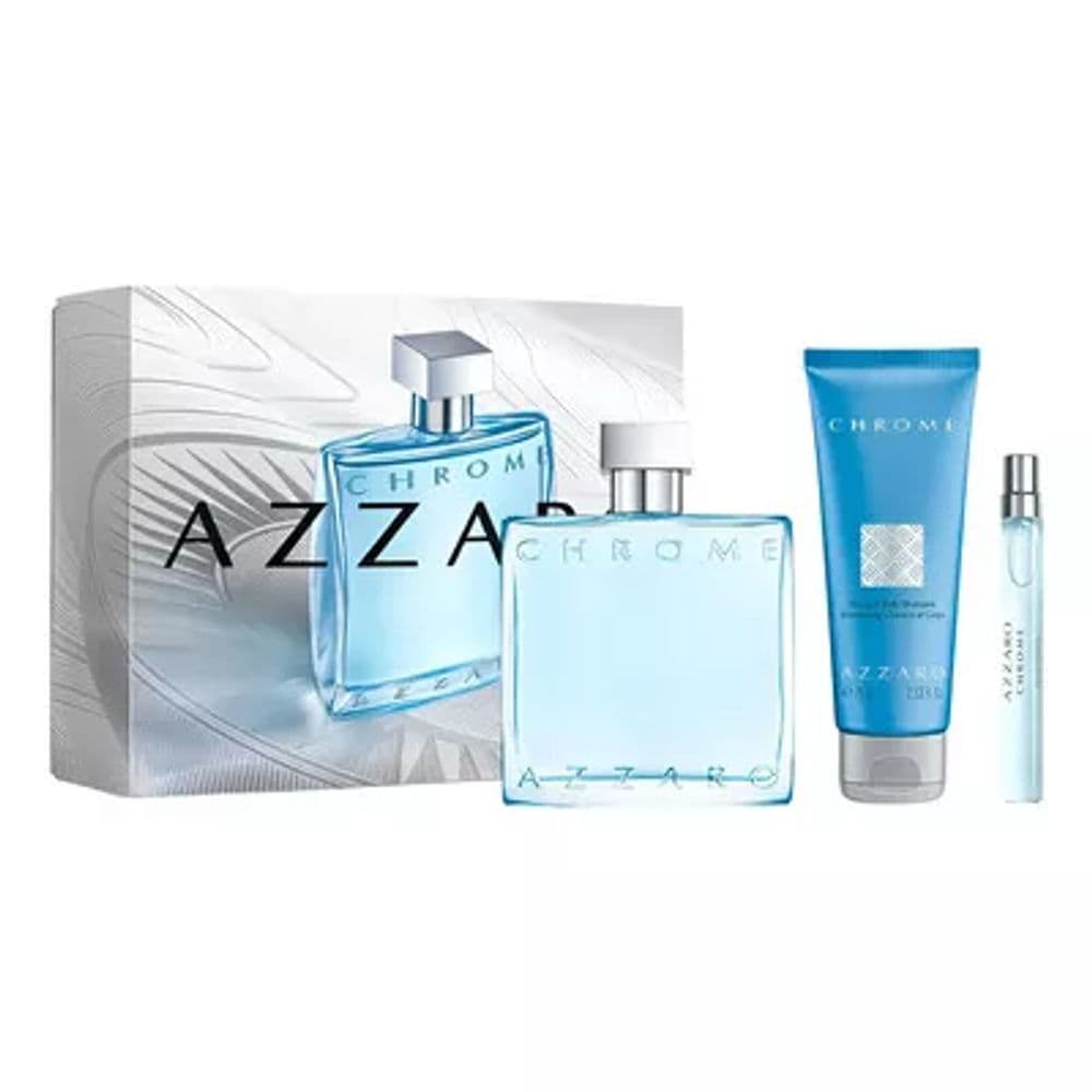 Kit Azzaro Chrome EDT 100ML + Shampoo 10ML