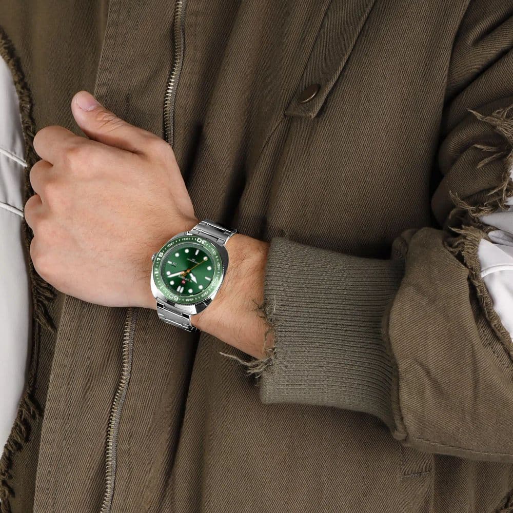 Reloj Naviforce Zala Silver Green - NF 9250
