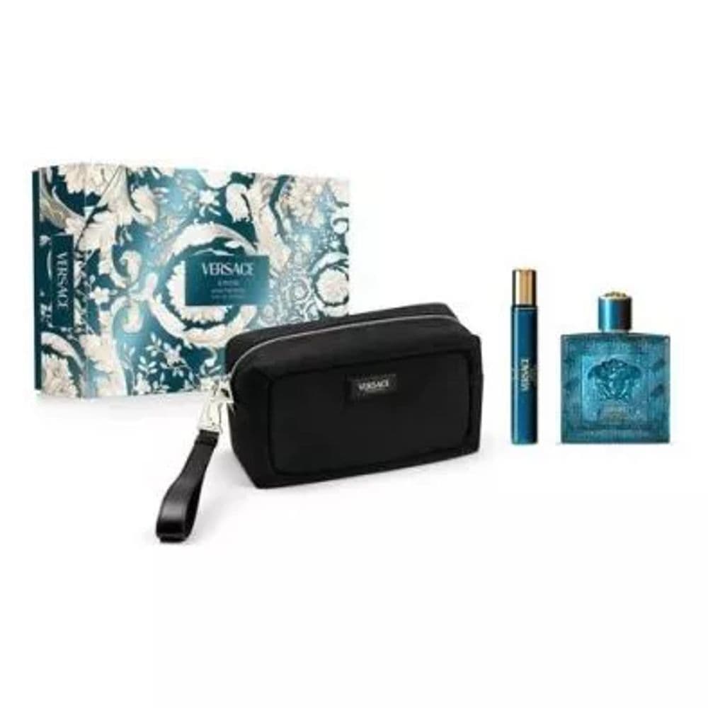 Kit Versace Eros EDP 100ML + Miniatura 10ML + Neceser