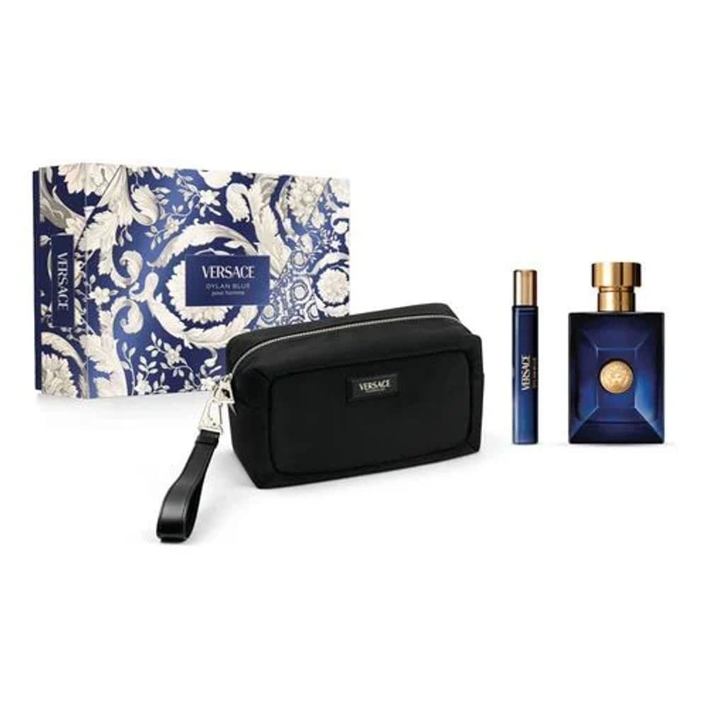 Kit Versace Dylan Blue Pour Homme 100ML + Miniatura 10ML + Neceser