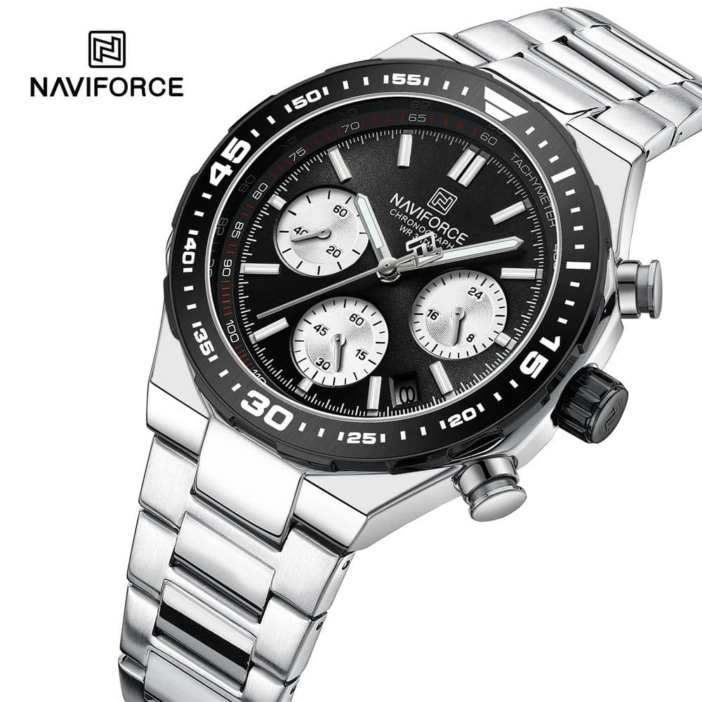 Reloj Naviforce Chrono Pioneer - Silver Black NF 8049
